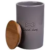 Бокс керамический для хранения корма для собак КерамикАрт Good Dog 850 мл, серый