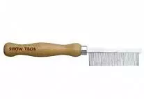 Расческа для мягкой шерсти Show Tech Wooden Comb 18 см,  частота 1 мм, с зубчиками 1,7 см