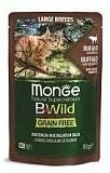Влажный корм для кошек крупных пород Monge Cat Bwild Graifree буйвол/овощи 85 г