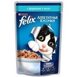Влажный корм для кошек Феликс Форель кус в желе 85г