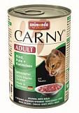Консервы для взрослых кошек Анимонда Carny Adult с говядина, индейка и кролик 400 г